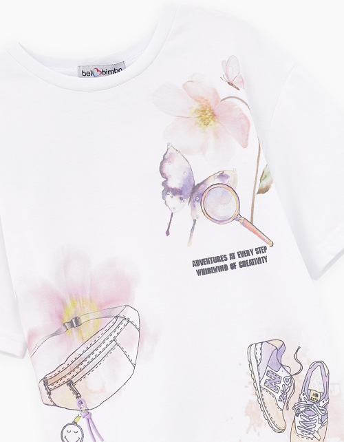 Белая футболка для девочки