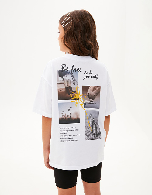 Белая футболка для девочки