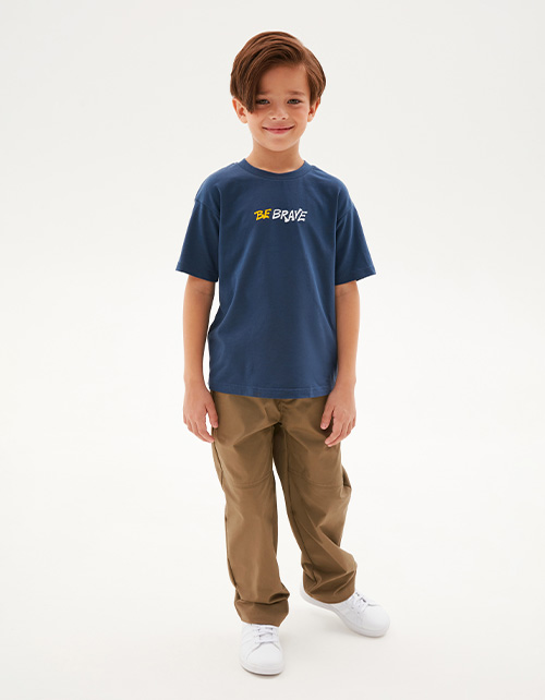 Футболка оттенка деним для мальчика Футболка оттенка деним для мальчика