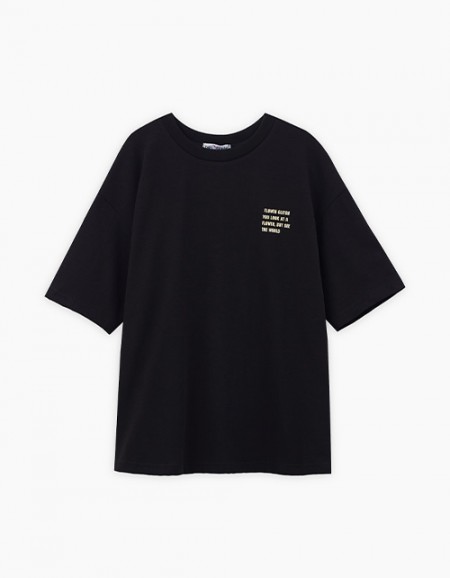 Чёрная футболка для девочки