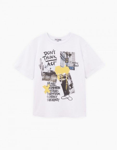 Белая футболка для мальчика