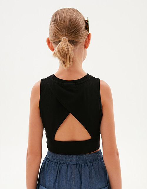 Чёрный топ для девочки