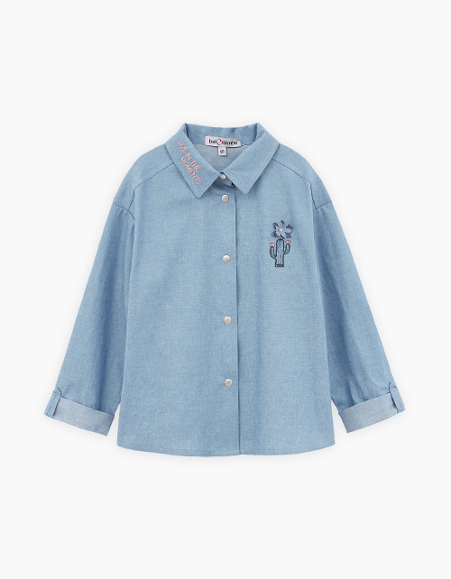 Джинсовая рубашка для девочки