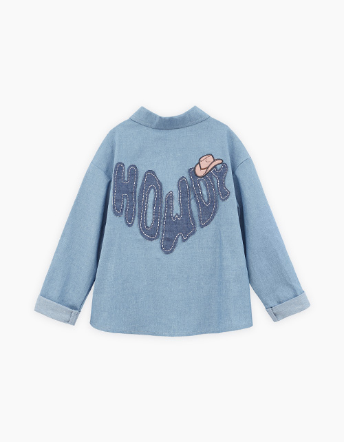 Джинсовая рубашка для девочки