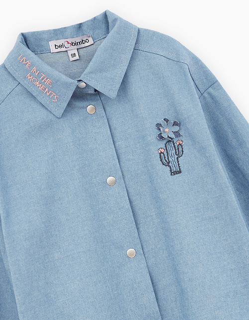 Джинсовая рубашка для девочки