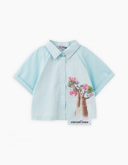 Кроп-рубашка для девочки