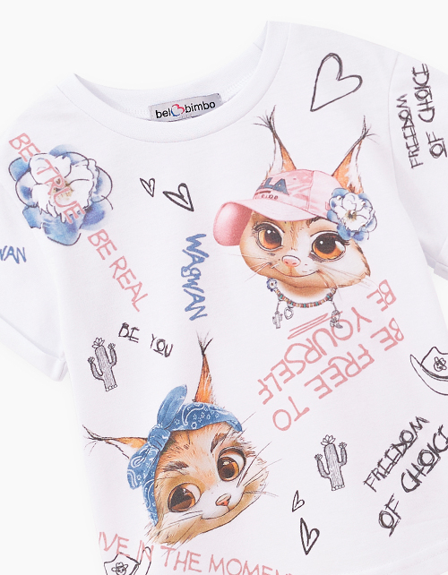 Белая футболка для девочки