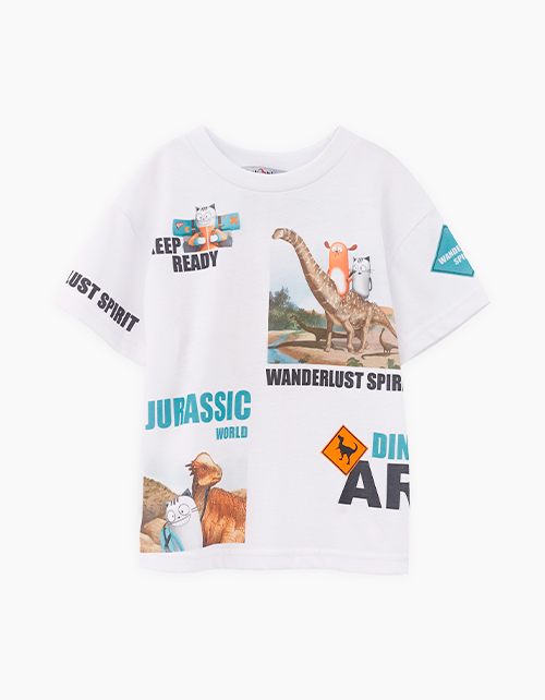 Дизайнерская белая футболка для мальчика