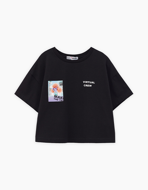 Чёрный топ для девочки