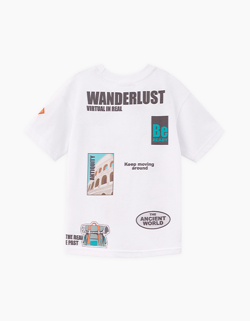 Дизайнерская белая футболка для мальчика