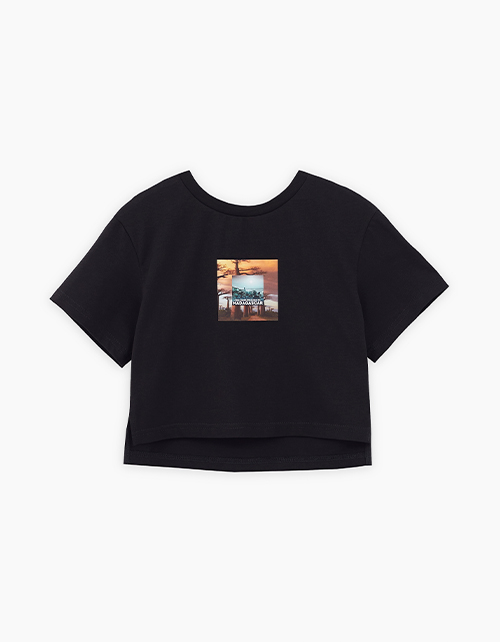 Чёрный топ для девочки Чёрный топ для девочки