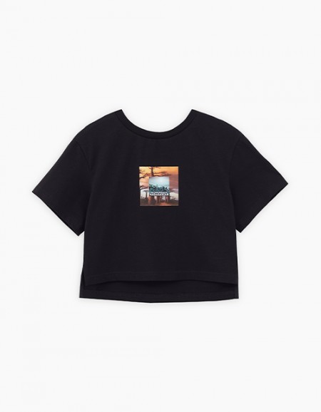 Чёрный топ для девочки