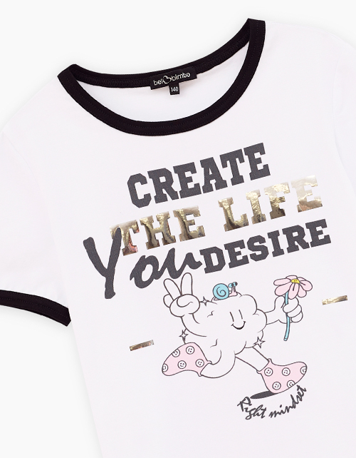 Белая футболка для девочки