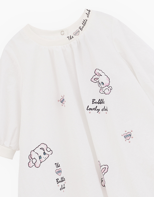 Белое платье-баллон для девочки