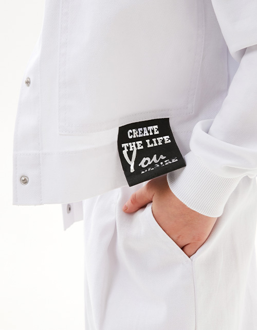 Белый жакет-джуда для девочки Белый жакет-джуда для девочки