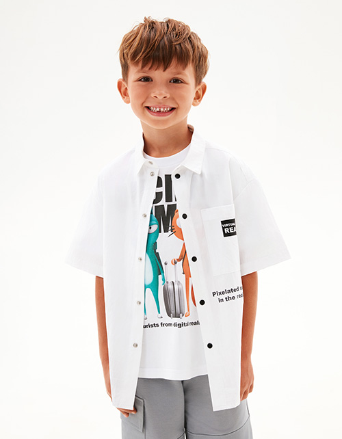 Белая рубашка для мальчика Белая рубашка для мальчика