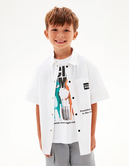 Белая рубашка для мальчика