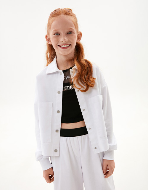 Белый жакет-джуда для девочки Белый жакет-джуда для девочки