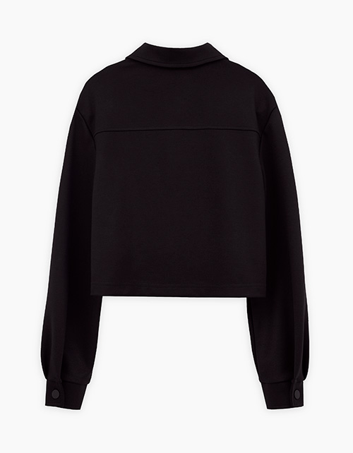 Чёрный укороченный жакет для девочки Чёрный укороченный жакет для девочки