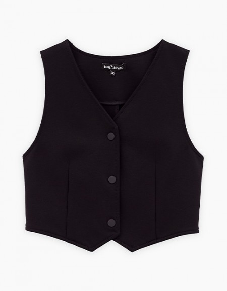 Чёрный жилет для девочки