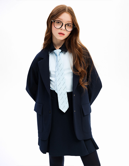 Тёмно-синий жакет для девочки