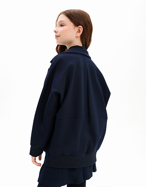 Тёмно-синий жакет для девочки