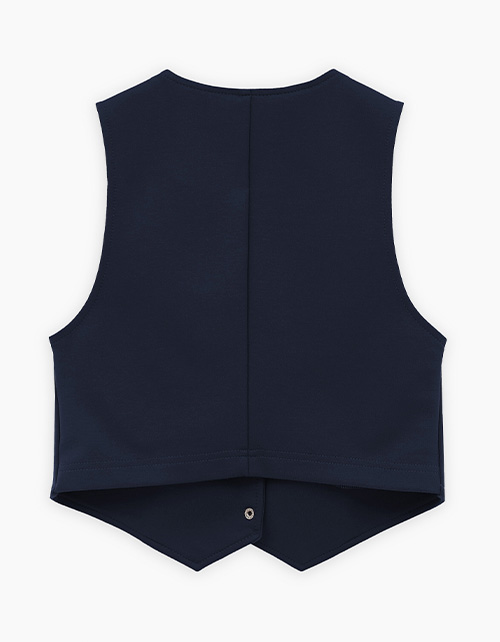 Тёмно-синий жилет для девочки