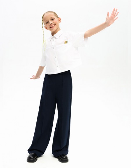 Тёмно-синие брюки для девочки