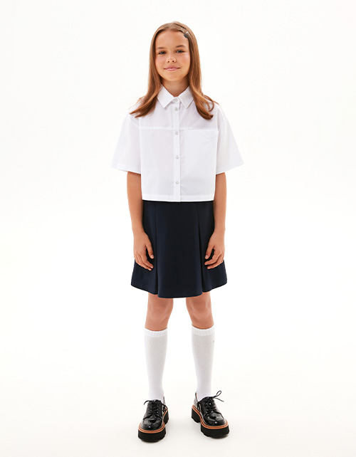 Тёмно-синяя юбка для девочки Тёмно-синяя юбка для девочки