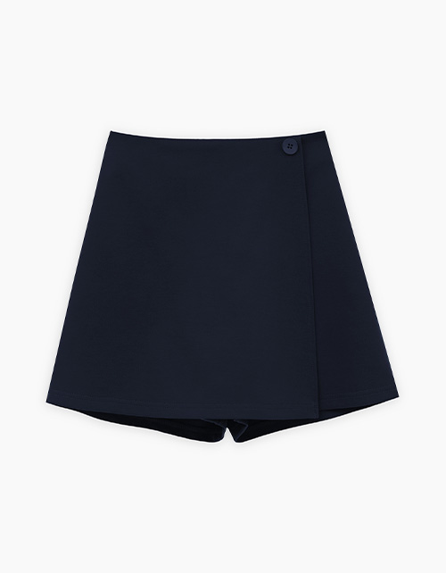 Тёмно-синяя юбка-шорты для девочки