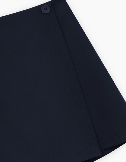 Тёмно-синяя юбка-шорты для девочки