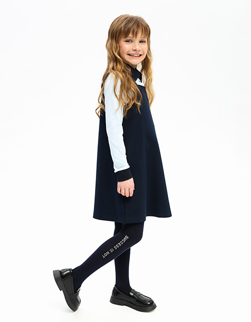 Тёмно-синий сарафан для девочки Тёмно-синий сарафан для девочки