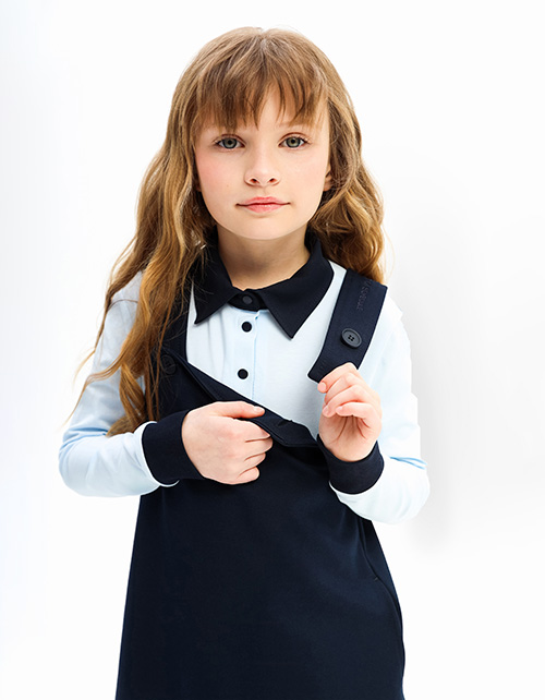 Тёмно-синий сарафан для девочки Тёмно-синий сарафан для девочки