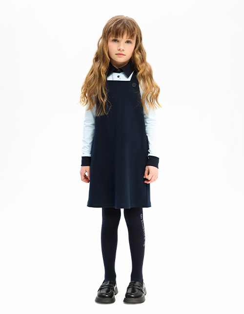 Тёмно-синий сарафан для девочки Тёмно-синий сарафан для девочки