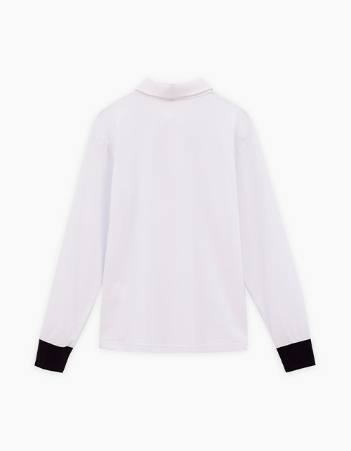 Белый джемпер-поло для мальчика