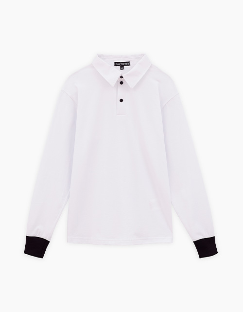 Белый джемпер-поло для мальчика