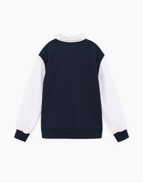 Тёмно-синий джемпер-поло для мальчика