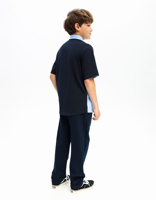 Голубая рубашка с коротким рукавом для мальчика Голубая рубашка с коротким рукавом для мальчика