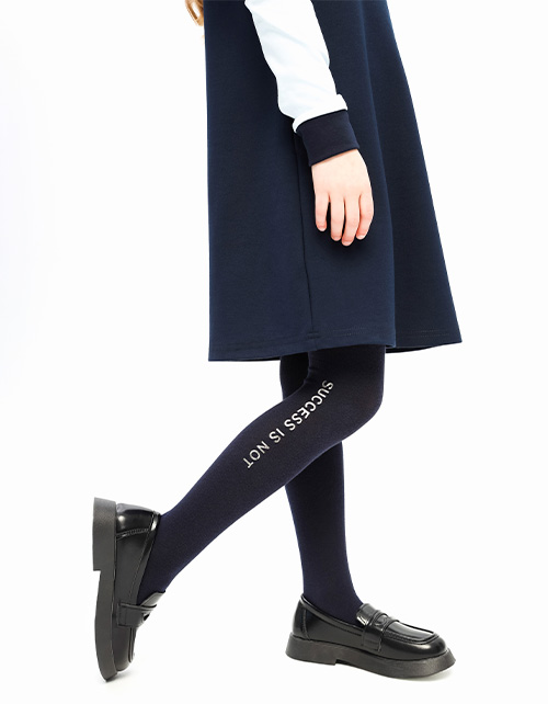 Тёмно-синие колготки для девочки