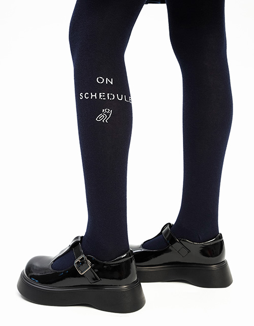 Тёмно-синие колготки для девочки