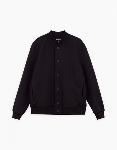 Чёрный жакет-бомбер для мальчика