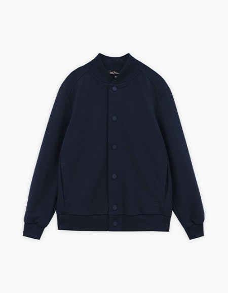 Тёмно-синий жакет-бомбер для мальчика