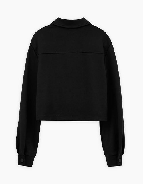 Чёрный укороченный жакет для девочки