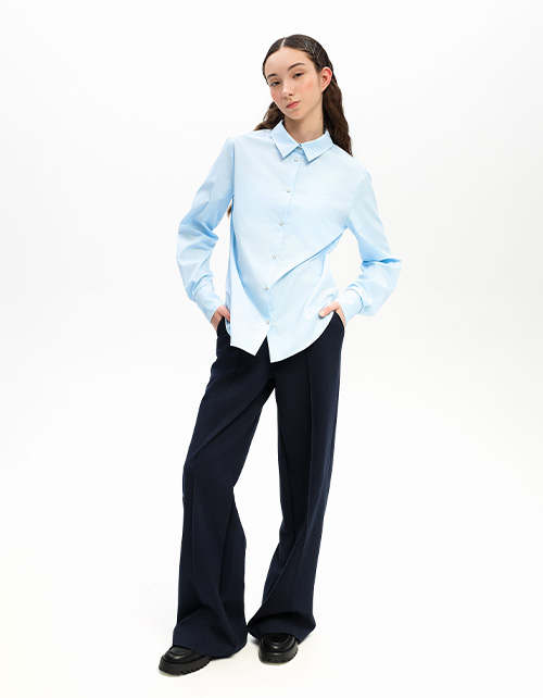 Тёмно-синие брюки для девочки Тёмно-синие брюки для девочки