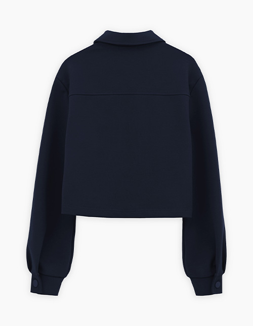 Тёмно-синий укороченный жакет для девочки Тёмно-синий укороченный жакет для девочки