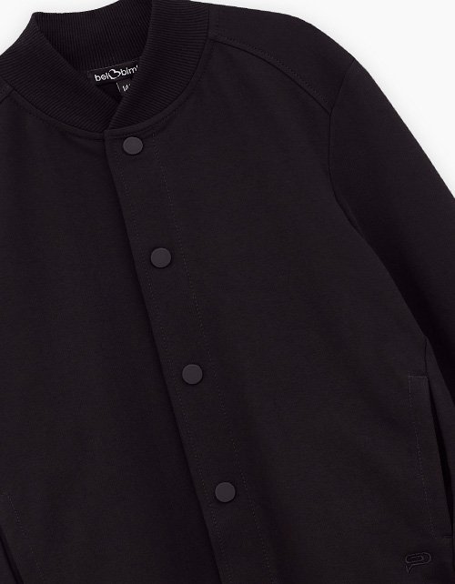 Чёрный жакет-бомбер для мальчика