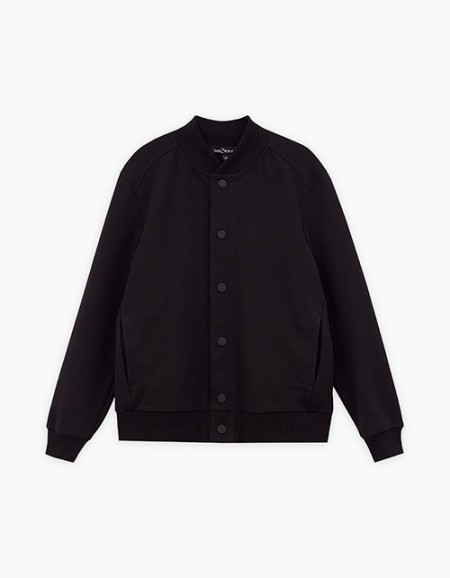 Чёрный жакет-бомбер для мальчика Чёрный жакет-бомбер для мальчика