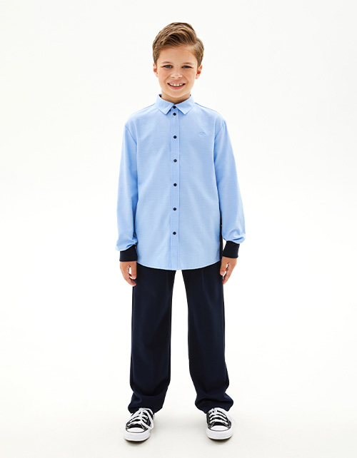 Голубая рубашка для мальчика