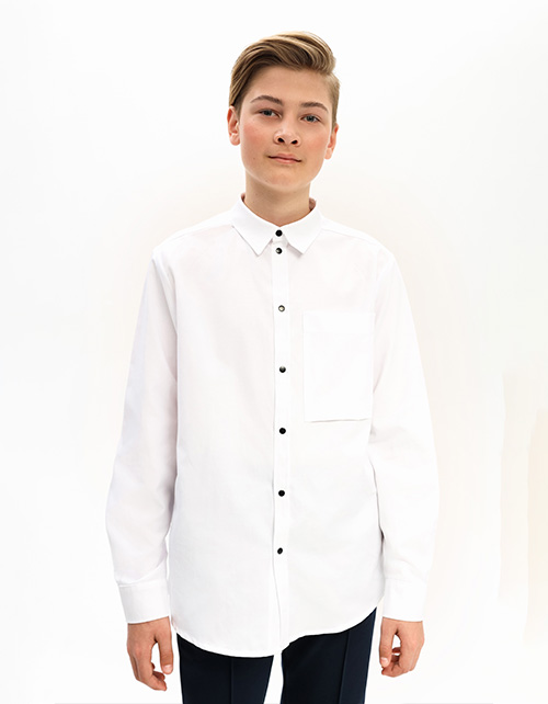 Белая рубашка для мальчика Белая рубашка для мальчика