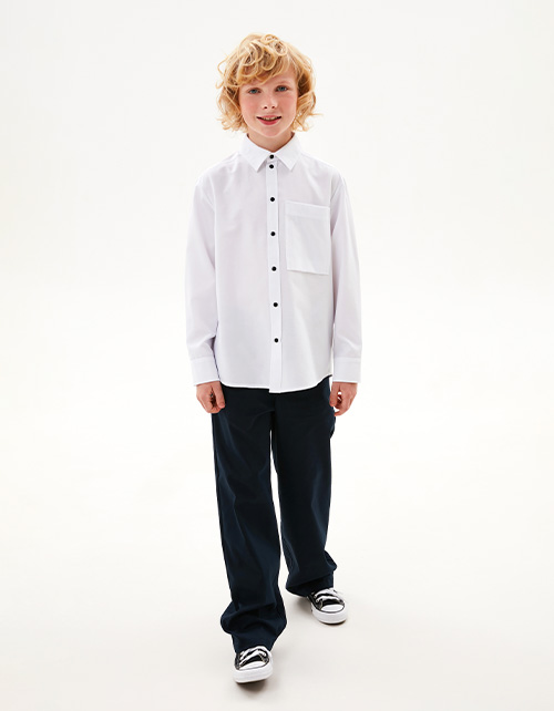 Тёмно-синие брюки для мальчика Тёмно-синие брюки для мальчика